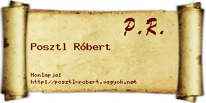 Posztl Róbert névjegykártya